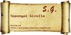 Soponyai Gizella névjegykártya