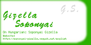 gizella soponyai business card